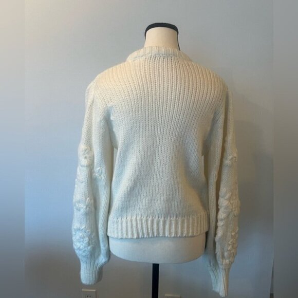 Zara Floral Embroidered Floral Embroidered Knit Sweater - Picture 6 of 13